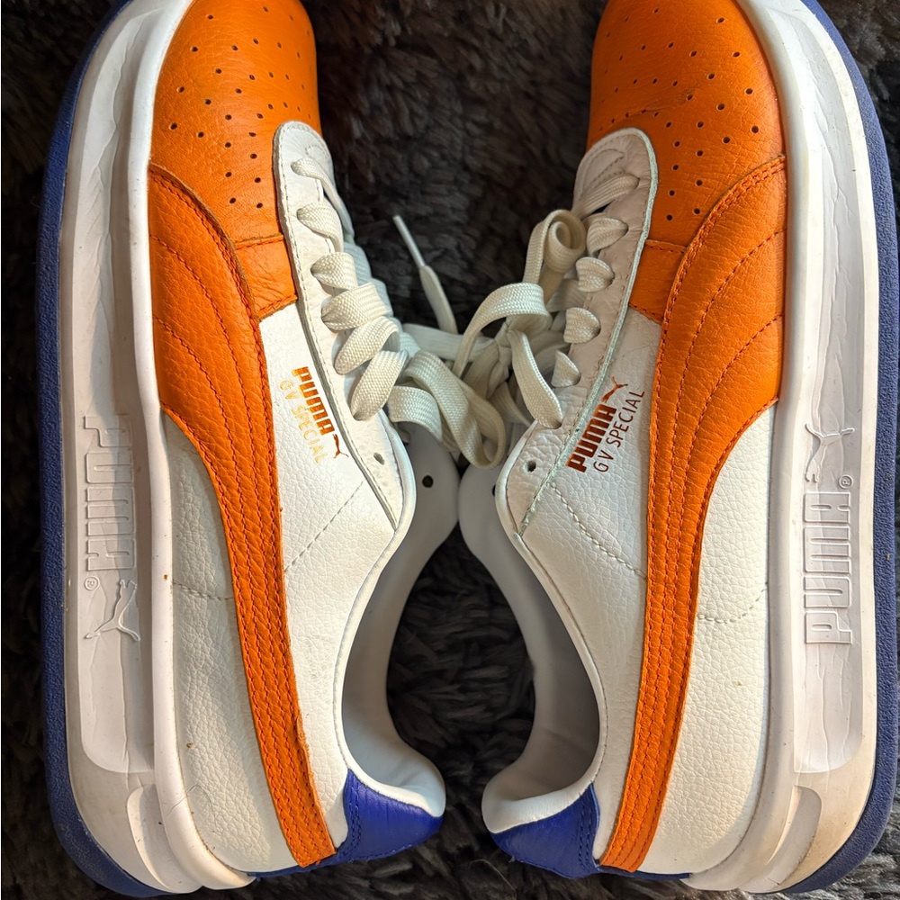Puma Orange and White Athletic Sneakers